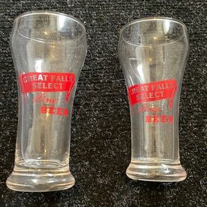 2 Set Vintage Great Falls Select Fine Beer Glass